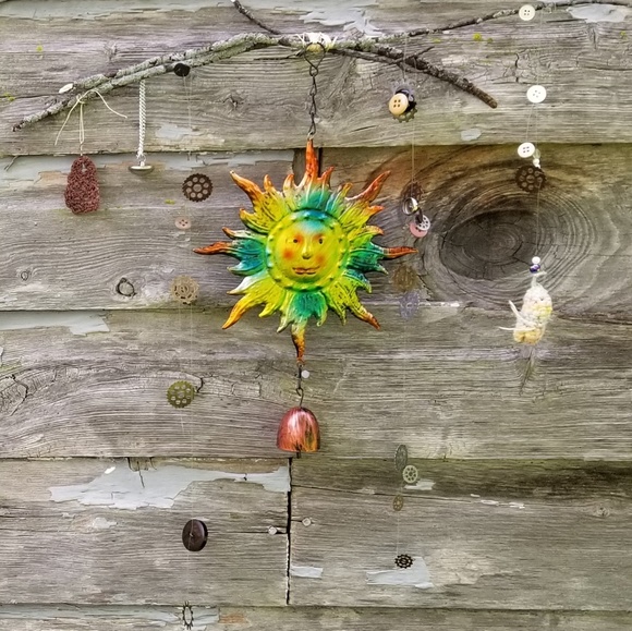 Sun Windchime Garden Wall ArT Hanging - Picture 1 of 4